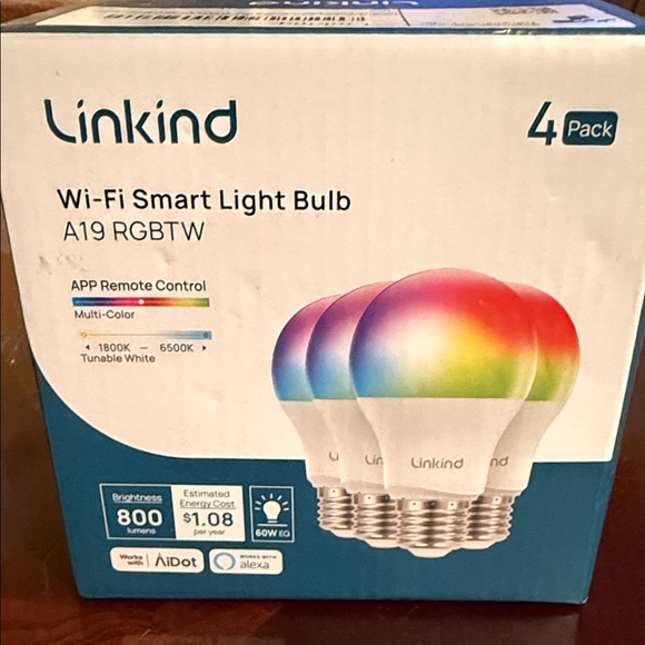 Linkind Smart LED Bulbs with Color Changing Feature - Picture 4 of 4